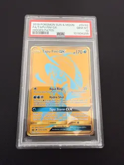Pokemon Sun & Moon Hidden Fates - PSA 10 Tapu Fini GX SV92/SV94 - Image 1