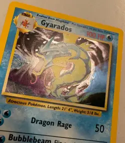 Pokemon Gyarados 6/102 Base Set Holo Rare English lightly played - Image 3