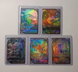 Pokemon TCG Pocket Custom Textured Fanart Set x5 Cards! - Image 1
