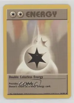 Double Colorless Energy Pokemon Base Set #96 1999 - Image 1