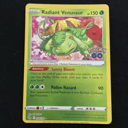 Radiant Venusaur 004/078 - Sword & Shield Pokemon GO - Pokemon TCG - Image 1