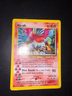2001 Pokemon HO-OH #7/64 Neo Revelation Unlimited Holo Rare ENG - Image 1