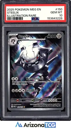 Pokemon 2025 Steelix 150/132 Illustration Rare Mega Evolution GEM MINT PSA 10 - Image 1