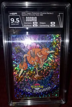 2000 Topps Chrome Pokemon Series 2 Sparkle Chrome #85 Dodrio. GEM MT 10. - Image 1
