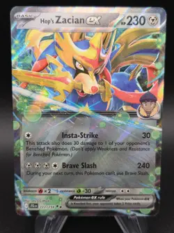 Pokemon TCG Hop's Zacian ex 111/159 Double Rare Holo Journey Together Near Mint - Image 1