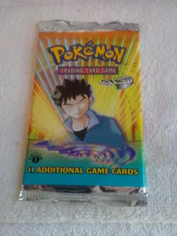 Pokemon 1st Edition Gym Heroes Brock Unopened - Image 1