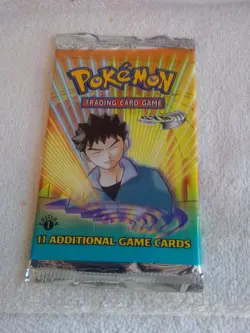 Pokemon 1st Edition Gym Heroes Brock Unopened - Image 2