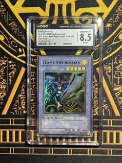 Yu-Gi-Oh Flame Swordsman LOB-003 Unlimited FADED 1.5 PRINT CGC 8.5 - Image 1