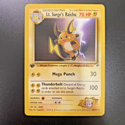 Lt. Surge's Raichu 28/132 1st Edition Gym Heroes Regular LP - Pokemon Card - Image 1