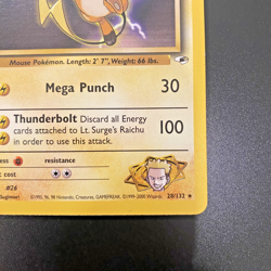 Lt. Surge's Raichu 28/132 1st Edition Gym Heroes Regular LP - Pokemon Card - Image 4