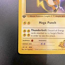 Lt. Surge's Raichu 28/132 1st Edition Gym Heroes Regular LP - Pokemon Card - Image 5