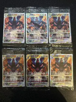 6 x Pokemon TCG: Lucario VSTAR Swsh291 Sword & Shield Promo Cards Sealed Bundle - Image 1
