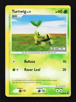 Turtwig 77/100 HP Majestic Dawn English Pokemon Card TCG - Image 1