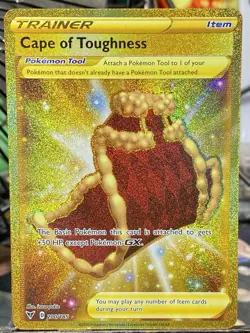 Cape of Toughness 200/185 Vivid Voltage Gold Secret Rare Pokemon TCG Card NM - Image 1