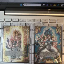 Bandai Dragon Ball Super Card Game Goku Energy Marker GOLD E129 & E126 - Image 1