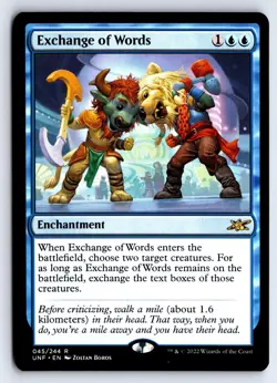 Exchange of Words 45 R Unfinity Magic: The Gathering NM/M - Image 1
