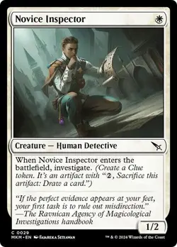 NOVICE INSPECTOR X 4 N/M MURDERS AT KARLOV MANOR MAGIC THE GATHERING - Image 1