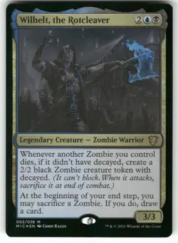 MAGIC WILHELT, THE ROTCLEAVER 2 COMMANDER: INNISTRAD: MIDNIGHT HUNT FOIL NM - Image 1
