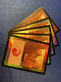 5x FOIL MOUNTAIN 344 Mercadian Masques MtG 1NM 4LP - Image 1