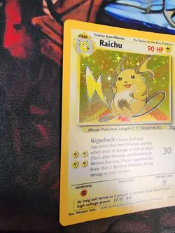 Raichu 14/62 WOTC Fossil Rare Holo Pokemon TCG LP - Image 5