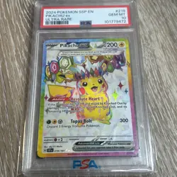 Pikachu Ex #219/191 - 2024 Pokemon Sv: Surging Sparks - GEM Mint PSA 10 - Image 1
