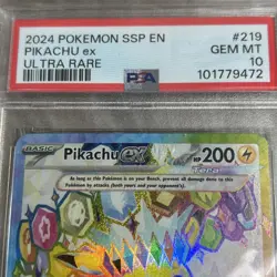Pikachu Ex #219/191 - 2024 Pokemon Sv: Surging Sparks - GEM Mint PSA 10 - Image 2
