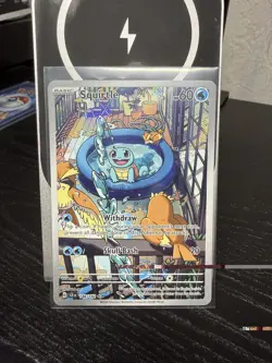 Pokemon TCG Squirtle Stellar Crown Illustration Card 148/142 - Image 1