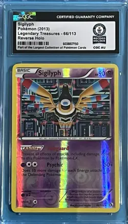 Pokemon TCG Sigilyph 66/113 Reverse Holo CGC Guinness World Record 1/1 - Image 3