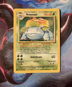 Pokemon TCG Venusaur Base Set Holo Unlimited Rare Card 15/102 1999 - Image 1