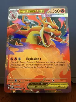 Mega Charizard Y ex 022/217 Ascended Heroes Double Rare Holofoil Pokemon - Image 1