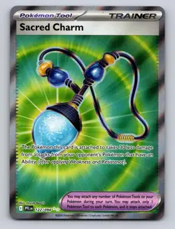 Sacred Charm 122/094 Ultra Rare Phantasmal Flames Pokemon Holo NM - Image 1