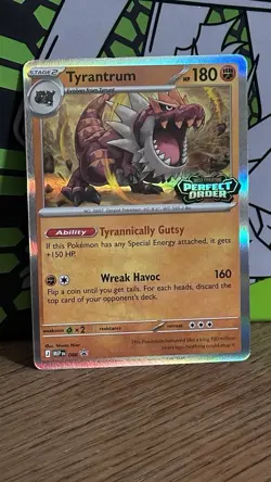 Pokemon Tyrantrum MEP 066 PreRelease POR Black Star Promo Stamped NM NeverPlayed - Image 1