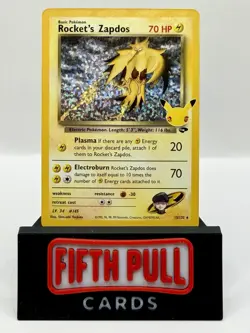 Pokemon TCG Rocket's Zapdos Holo 15/132 Celebrations 25th Anniversary - Image 1