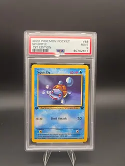 2000 Pokemon Squirtle 1st Edition 68/82 Team Rocket PSA 9 Mint 60702611 - Image 1