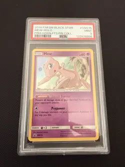 Pokemon Sun & Moon Hidden Fates Promo - PSA 9 Mew Pin Collection SM215 - Image 1