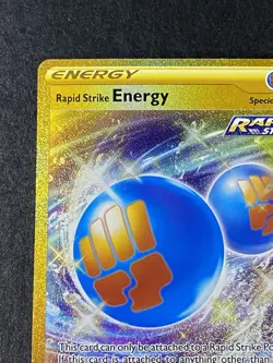 Pokemon TCG Rapid Strike Energy 182/163 Battle Styles Gold Secret Rare - Image 3