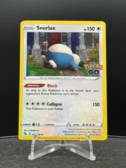 Pokemon TCG Snorlax 55/78 Pokemon GO Swirl Cosmos Holo Rare Clean NM+ - Image 1