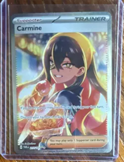 Pokemon Carmine Full Art Trainer Holo 217/167 SV06 Twilight Masquerade Rare - Image 1