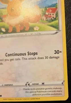 Eevee 205/264 Common Sword & Shield: Fusion Strike Pokemon TCG - Image 5