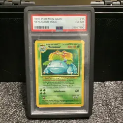 Pokemon Base Set Venusaur Holo Rare 15/102 PSA 6 1999 English - Image 1