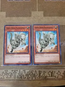 YUGIOH 2X FOSSIL DYNA PACHYCEPHALO SGX4-END02 COMMON 1ST ED NM SPEED DUEL - Image 1