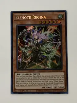 Elfnote Regina Secret Rare 1st Edition Yu-Gi-Oh BLZD-EN014 - Image 1