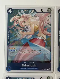 Shirahoshi OP14-047 Azure Sea’s Seven 4 Foil Card Play Set Lot One Piece - Image 2