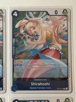 Shirahoshi OP14-047 Azure Sea’s Seven 4 Foil Card Play Set Lot One Piece - Image 3