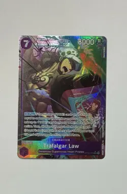 One Piece Trafalgar Law OP12-073 Alt Art SR Legacy of the Master English NM Foil - Image 1