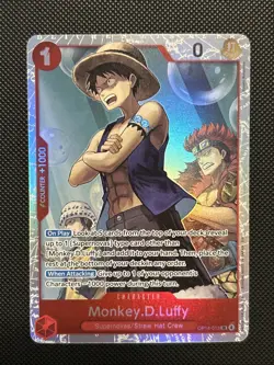 Monkey.D.Luffy OP14-013 OP14-013 The Azure Sea's Seven Foil SR One Piece TCG NM - Image 1
