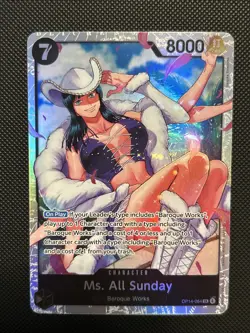 Ms. All Sunday OP14-084 The Azure Sea's Seven Foil One Piece TCG NM - Image 1