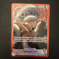 One Piece TCG Trafalgar Law Alt Art L OP14-001 (English) Azure Sea’s Seven - Image 1