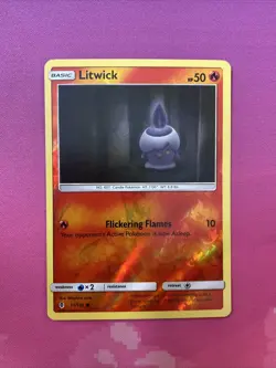 Pokemon Card Litwick Guardians Rising Reverse Holo 11/145 Near Mint - Image 1