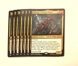 MAGIC THE GATHERING MARVEL SPIDER-MAN CARNAGE, CRIMSON CHAOS PLAY PROMO LOT OF 7 - Image 1